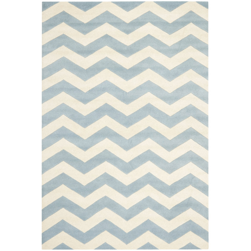 Fegley Chevron Wool Hand Woven Area Rug, Rectangle 183 x 274 cm