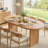55.12"-70.87" Extendable Dining Table with removable extension leaves