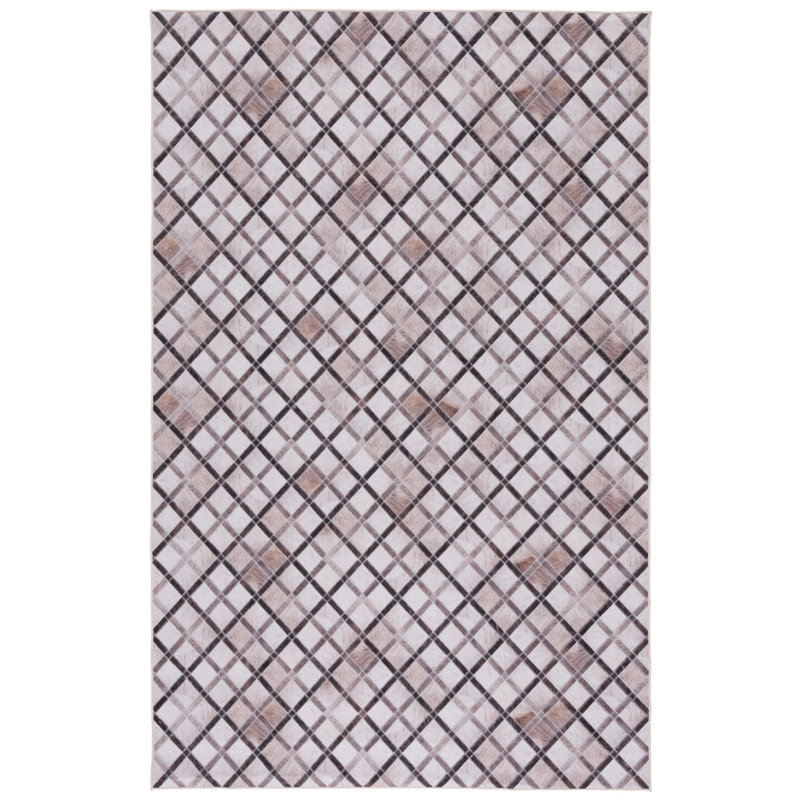 Faux Hide Performance Machine Washable Geometric Rug, Runner 2'6" x 8'