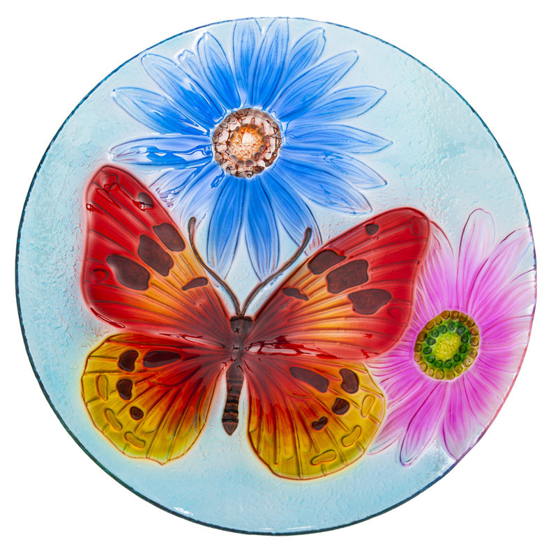 Glass Birdbath