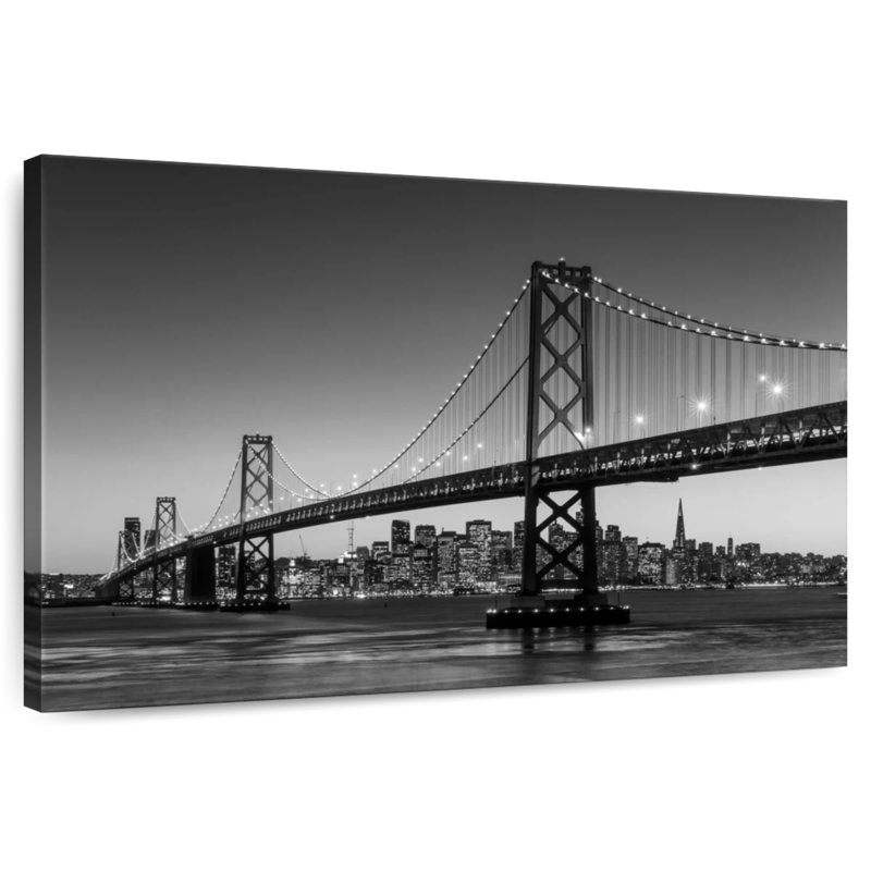 Pont Lilie Bay en noir et blanc, H 20 po x l 30 po