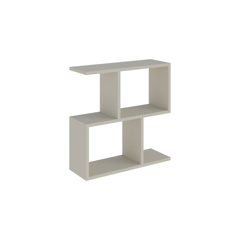 Barbara Side Table Modern 2-Tier Design with Storage Compartments, Sandstone