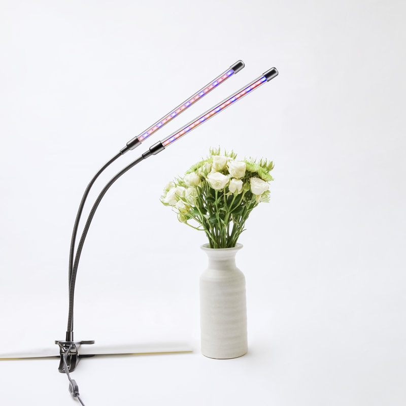 Spectre rouge / bleu / mauve avec pince pour plantes d'intérieur à 2 lumières DEL