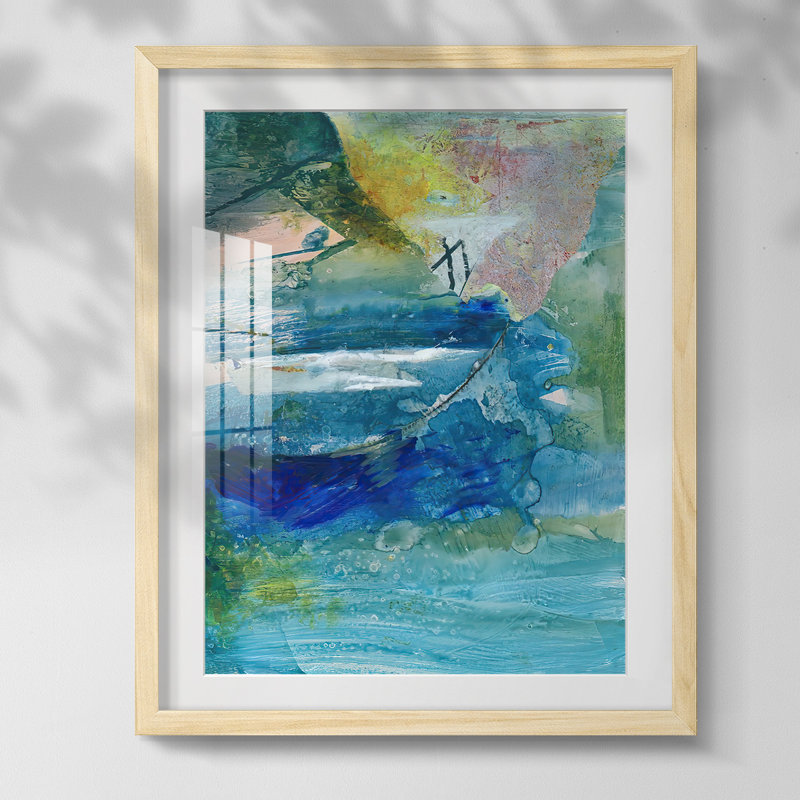 Toile tendue avec châssis de qualité supérieure Spring Winds VII - prête à être accrochée, H 20 po x l 16 po