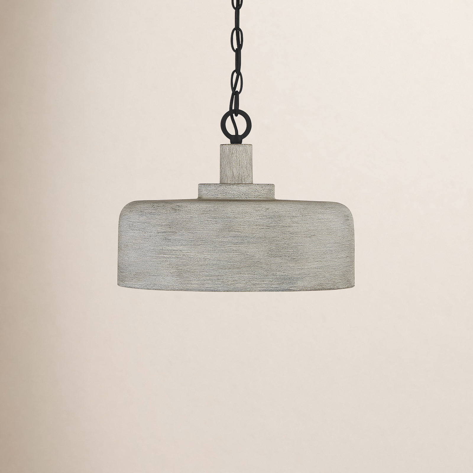 Robyn 1 - Light Single Dome Pendant, Weathered Gray