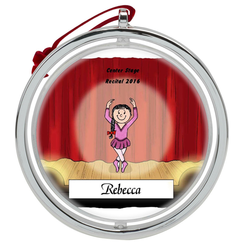 Personalized Ballerina Double Sided Spinable Christmas Ornament, Yes