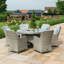 Lotta Venice 6 Seat Round Rattan Dining Set - with Ice Bucket & Lazy Susan-26094878-26094879