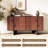 63 Inch Walnut Sintered Stone Storage Sideboard with Drawers