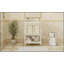 Meuble-lavabo de luxe moderne 24 po avec lavabo en céramique, armoire de salle de bain avec tablette ouverte et rangement fermé-129488819