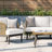 Ensemble de conversation d'extérieur pour 4 personnes avec coussins Modway Meadow-93811820
