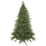 7.5' Pre-Lit Birch River Fir Artificial Christmas Tree Candlelight Clear Lights