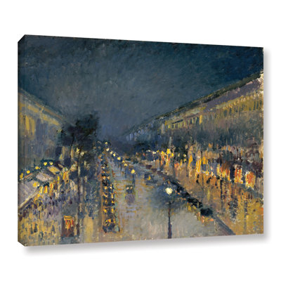 Miko " The Boulevard Montmartre At Night, 1897 " by Camille Pissarro