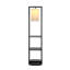 Étagère verticale à deux niveaux 16,5 x 17 x 74 po avec lumière intégrée et support de lampe sur pied moderne pour le salon, la chambre à coucher, le couloir - douille E26 (ampoule non incluse)