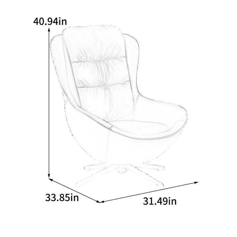 Fauteuil inclinable ergonomique en similicuir, Gris