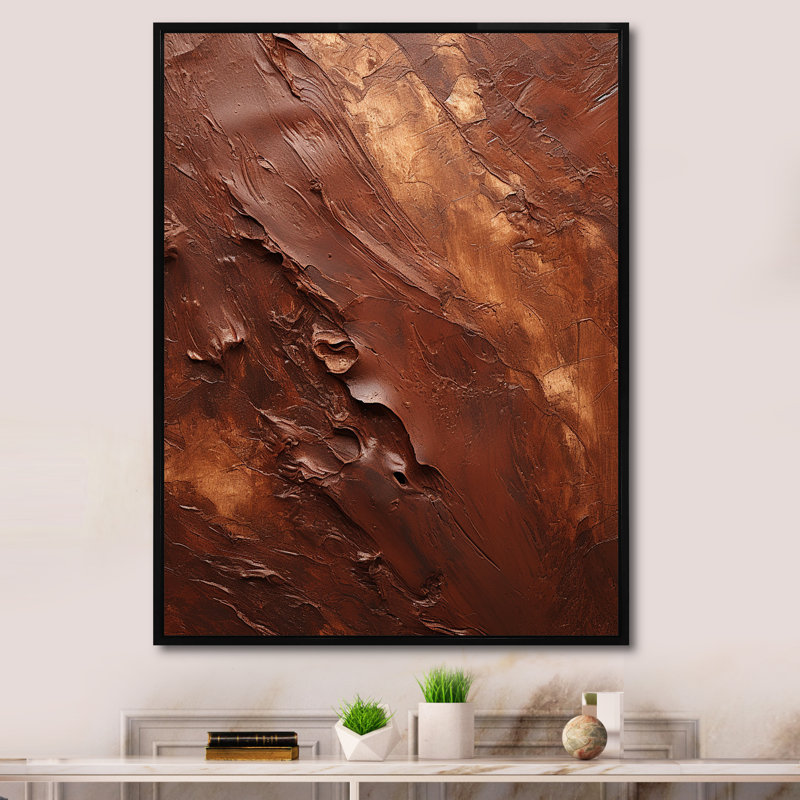 «Bitterweet Brushwork - Abstract Collages», reproduction sur toile, H 32 po x l 24 po x P 1 po, Cadre flottant noir