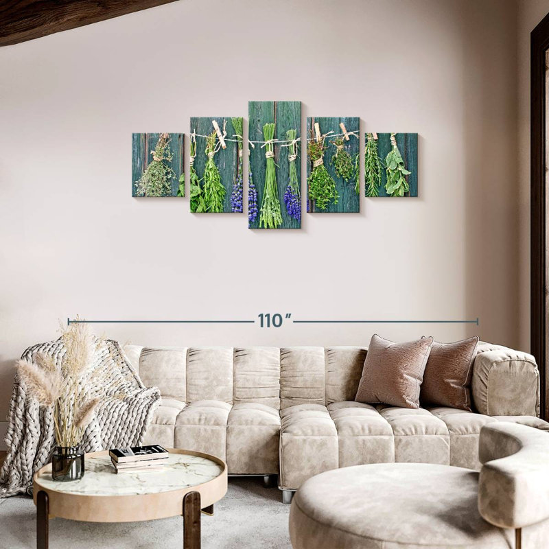 Drying Herbs, 34" H x 74" W