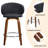 26" Upholstered Swivel Bar and Counter Stool with Wood Frame-325913604