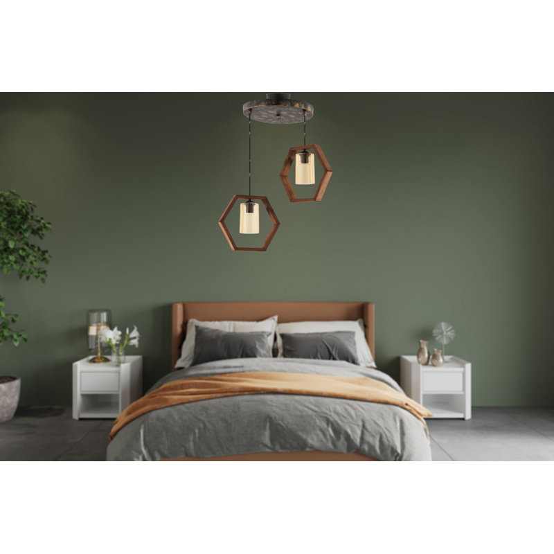 Lustre, Brun, Rétro, Deux lumières