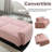 88 In. Pink Upholstered Convertible Sleeper Sofa