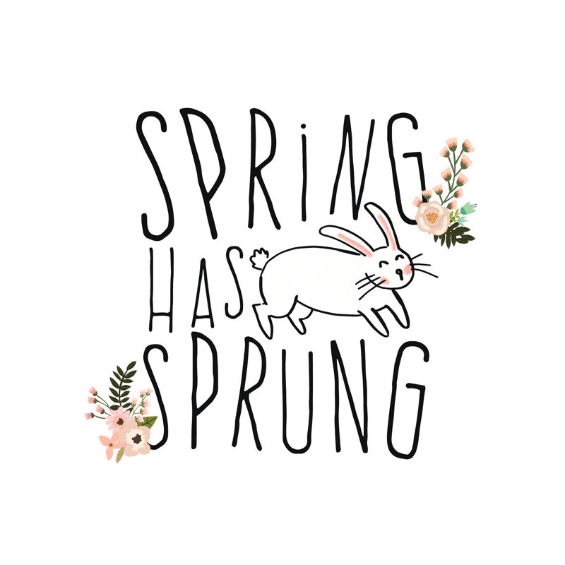 Spring Has Sprung Floral - Wrapped Canvas Square Print, 30cm H x 30cm W x 3.8cm D