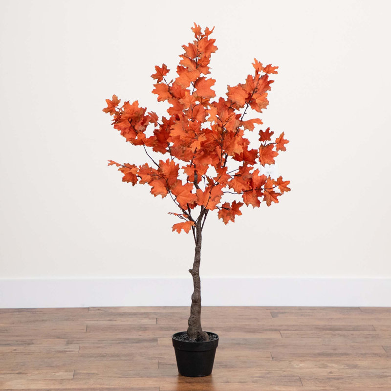 Arbre d'automne artificiel érable rustique Autumn, Orange rustique, H 48 po x l 24 po x P 24 po