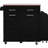 47.2" Kitchen Island, Drop Leaf, Removable Side , Towel Rack, Concealed Tilt Trash Container Can Cabinet-1174575483
