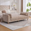Banc rembourré en chenille avec coussins
