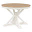 Table de salle à manger extensible rétro avec rallonge de 12 po pour salle à manger et salon (bois de chêne naturel et blanc cassé)-1491216421-1491216422