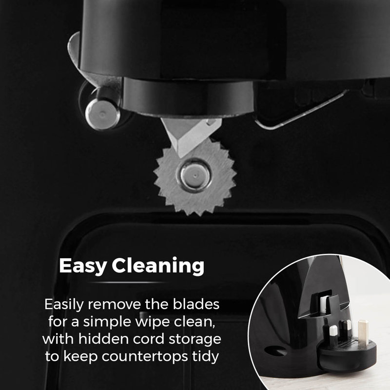 Tower 3-in-1 Electric Can Opener with Knife Sharpener & Bottle Opener, Black