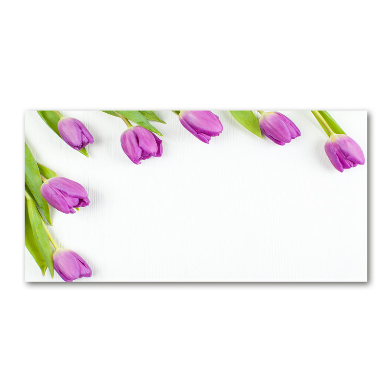 Purple Tulips - Wrapped Canvas Print