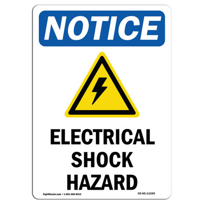 Panneau de danger de choc électrique