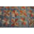 Antique Allover Floral Wool & Cotton Hooked - Loop Pile Blue 1890s Rug