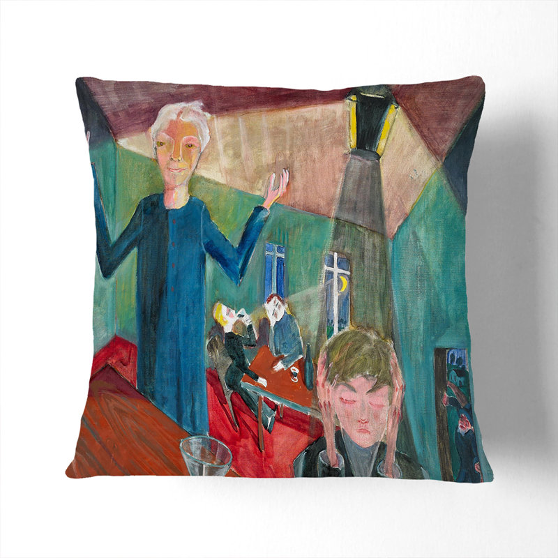 The Drinker Scatter Cushion, Stone, 55cm H x 55cm W x 20cm D