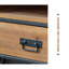 Buffet en bois massif noir et brun
