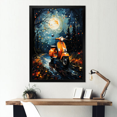Nuit, rues et scooters sur toile