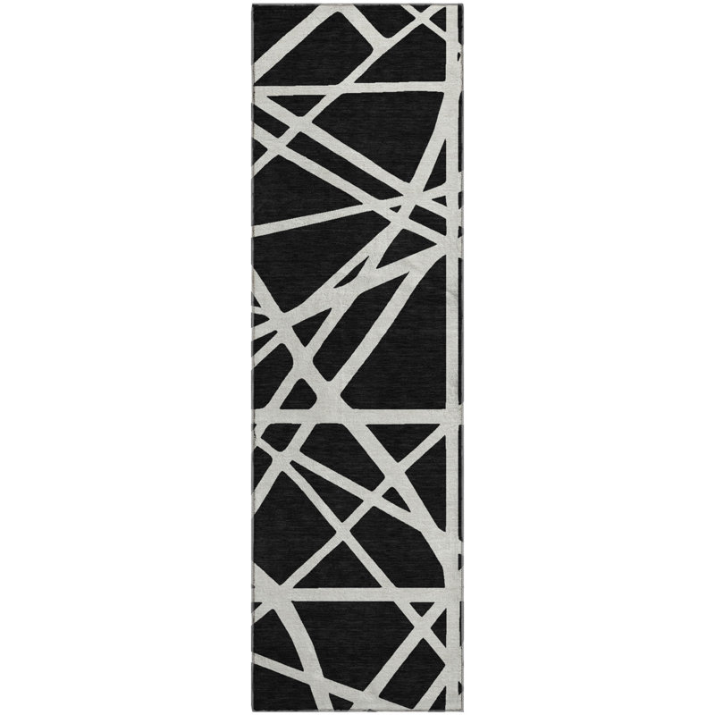 Premium Machine Washable Cossette AMF1040 Geometric Rug, Runner 2'3" x 7'6"