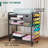 4 Tier Craft Sewing Table Rolling Craft Storage Cart With DIY Pegboard