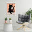 Black Cat Red Wine Classic Elegant Minimalist Cat Wall Art Print by WallChart Art Studio - Wrapped Canvas Print-1708774181
