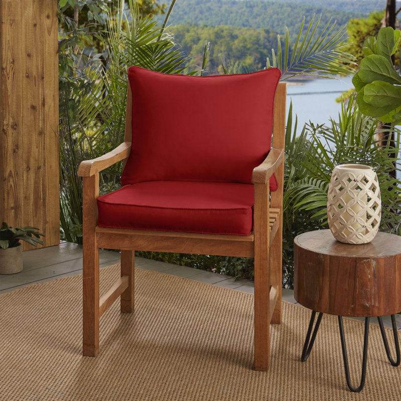 Hanson Sunbrella Outdoor 5'' Back Cushion, Canvas Jockey Red Sunbrella® Canvas