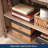 Eraclio Library Bookcase, Brushed Oak Finish