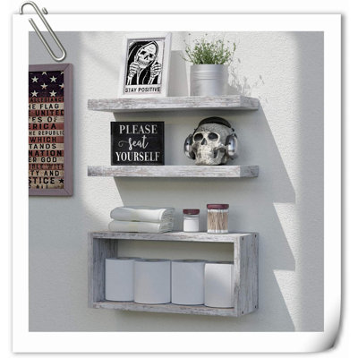 Arbenor 3 Piece Wood Floating Shelf