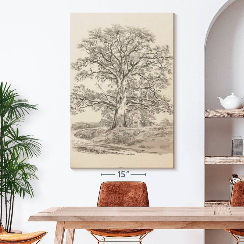 A Great Oak Tree, 51" H x 34" W