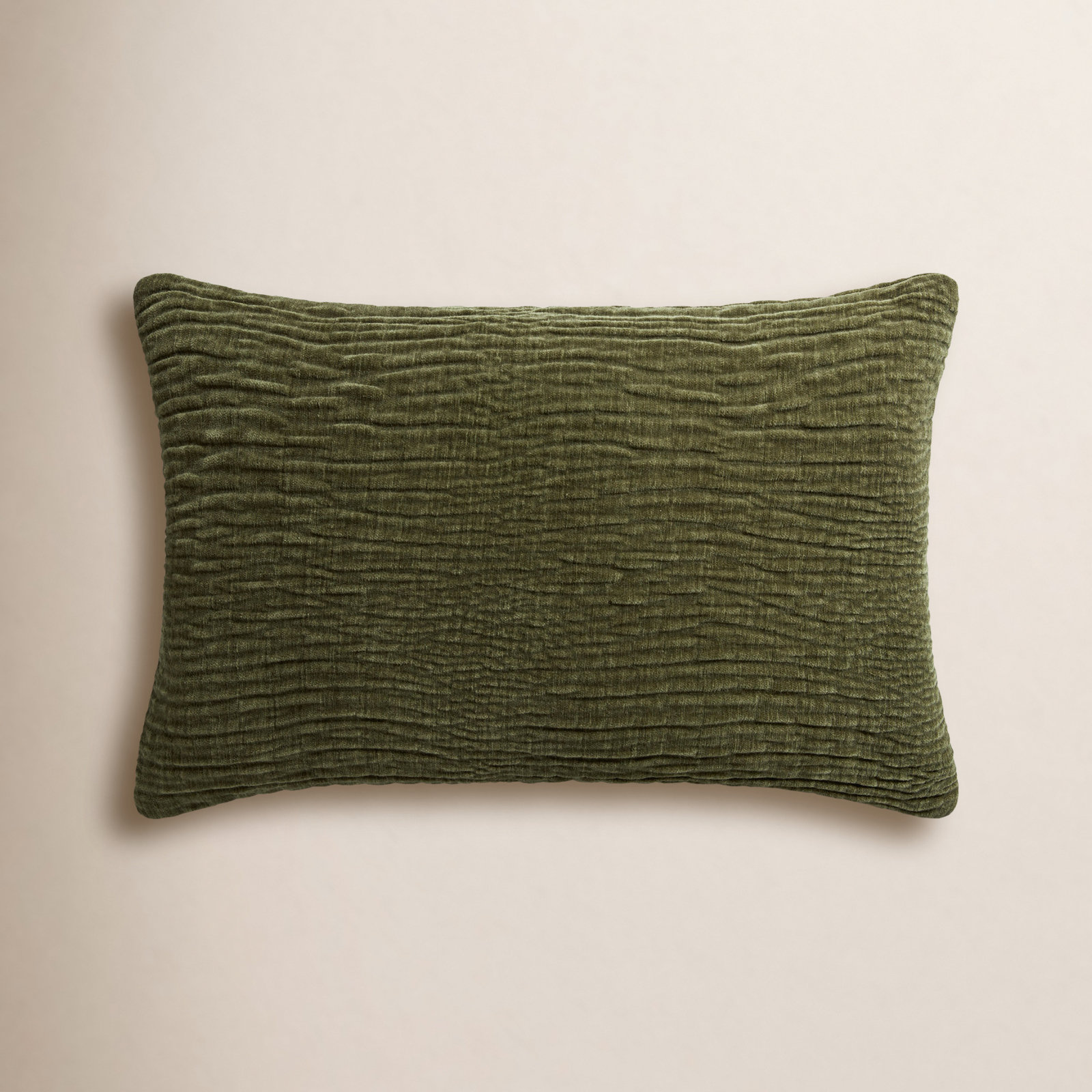 Edan Pillow Cover, Rectangle 13"H x 21"W, Olive, Polyester/Polyfill