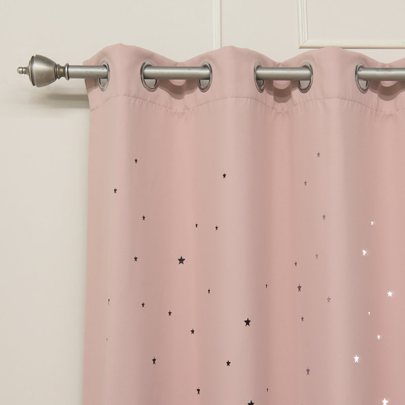 Gaitan Room Darkening Curtain Pair, 52" W x 84" L, Dusty Pink