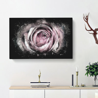 A Pale Pink Rose - Wrapped Canvas