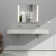 MEDUNJESS 59'' Wall Mounted Bathroom Sink Solid Surface Double sink