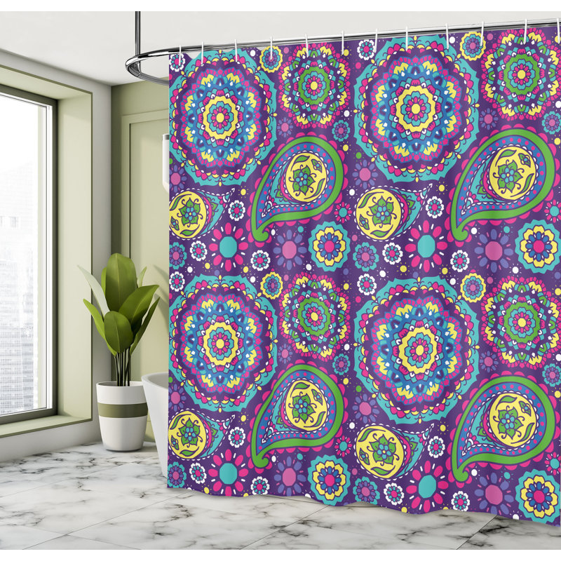 Shower Curtain with Hooks Included, 70"H x 69"W