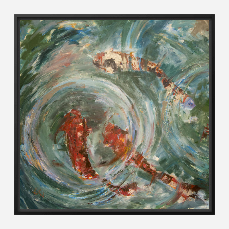 Good Fortune I - Artist Enhanced Canvas Print, Black Framed Canvas, 30" H x 30" W x 1.75" D