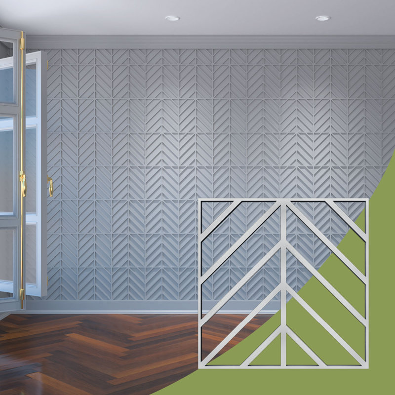 Panneaux muraux décoratifs en acrylique Genoa, petit, l 11 3/8 po x H 11 3/8 po x T 1/8 po, gris, Gris