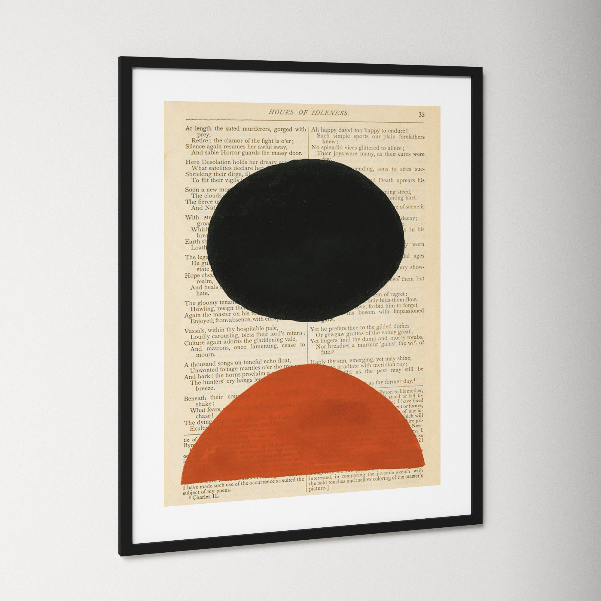 Modern Prose III by W. Stramel, Black Framed Paper, 41.38" H x 33.38" W x 0.88" D
